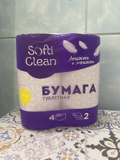 Туалетная бумага Softi Clean, 2 слоя, 4 шт, 15.31 м, с втулкой, белая - фото 5 от пользователя