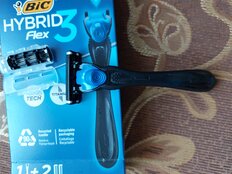 Станок для бритья Bic, Flex3 Hybrid, для мужчин, 3 лезвия, 2 сменные кассеты, 921449 - фото 3 от пользователя