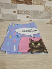 Полотенце кухонное вафельное, 45х60 см, 100% хлопок, Кис-кис, в ассортименте, Россия, Трт3109-1/150 - фото 7 от пользователя