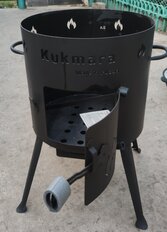 Учаг для казана 8 л, съемные ножки, дверца, кочерга, колосник, Kukmara, ук18 - фото 3 от пользователя