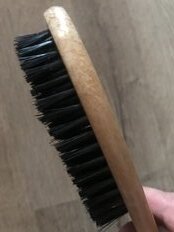 Щетка для одежды дерево, 21 см, овальная с ручкая, Y433 - фото 1 от пользователя