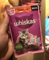 Корм для животных Whiskas, 75 г, для котят, 1-12 месяцев, кусочки в желе, телятина, пауч, G8462 - фото 7 от пользователя