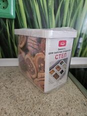 Банка для сыпучих продуктов, пластик, 1.7 л, 10х16х14 см, с крышкой, Idea, Степ, М 1297 - фото 7 от пользователя