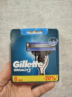 Сменные кассеты для бритв Gillette, Mach3, для мужчин, 8 шт - фото 4 от пользователя