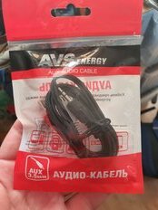 Кабель с разъемом, AVS, RCA-61, 3.5 Jack - 2RCA, 1 м, черный, A78885S - фото 4 от пользователя