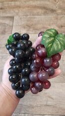 Фрукт декоративный виноград, в ассортименте, круглый, крупный, с листочком, 36 ягод, Y4-2672 - фото 9 от пользователя
