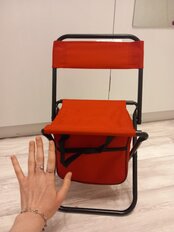 Стул складной походный с сумкой, со спинкой, сталь, 28х25х43 см, YTFS010WC - фото 4 от пользователя