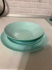 Сервиз столовый стекло, 18 предметов, на 6 персон, Luminarc, Diwali Turquoise, P2963, бирюзовый - фото 9 от пользователя