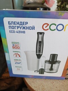 Блендер погружной 900 Вт, 2 скорости, Econ, ECO-431HB, черный - фото 4 от пользователя