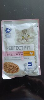 Корм для животных Perfect Fit, 75 г, для котят до 12 месяцев, кусочки в соусе, курица, N1802 - фото 8 от пользователя