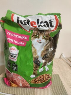 Корм для животных Kitekat, 1900 г, для взрослых кошек, сухой, аппетитная телятинка, пакет, 10132149 - фото 3 от пользователя