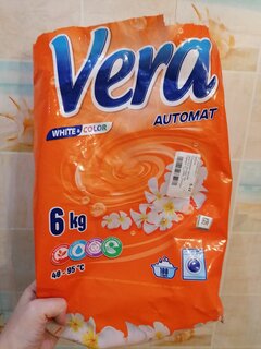 Стиральный порошок Vera, 6 кг, автомат, для цветного - фото 2 от пользователя