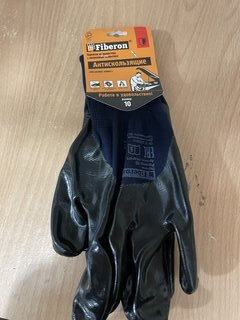 Перчатки полиэстер, нитриловое покрытие, 10 (XL), антискользящие, Fiberon, европодвес - фото 4 от пользователя