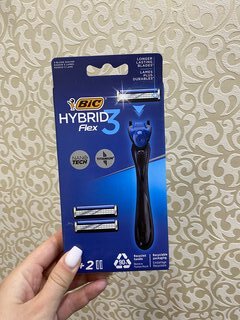 Станок для бритья Bic, Flex3 Hybrid, 3 лезвия, 2 сменные кассеты, 921449 - фото 1 от пользователя