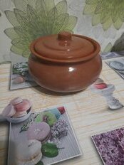 Супник керамика, 2.5 л, круглый, Терракота жаровня, СУПК 2.5 - фото 1 от пользователя