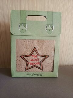 Полотенце кухонное махровое, 40х70 см, 300 г/м2, 100% полиэстер, Диности, Ты мой герой, Россия - фото 4 от пользователя