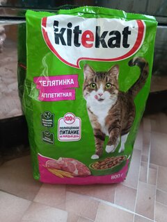 Корм для животных Kitekat, 800 г, для взрослых кошек, сухой, аппетитная телятинка, пакет, 10132147 - фото 3 от пользователя