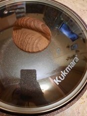 Кастрюля-жаровня алюминий, антипригарное покрытие, 4 л, с крышкой, крышка стекло, Kukmara, Granit Ultra, жга41а, красная - фото 4 от пользователя