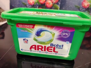 Капсулы для стирки Ariel, Pods Все-в-1 Color, 10 шт, капсула 22.8 г - фото 3 от пользователя