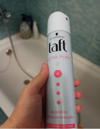 Лак для волос Taft, Ultra Pure, сверхсильная фиксация, 225 мл, без запаха - фото 1 от пользователя