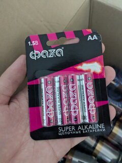 Батарейка ФАZА, АА (LR6, 15A), Super Alkaline, щелочная, 1.5 В, блистер, 4 шт, 5000285 - фото 2 от пользователя