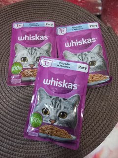 Корм для животных Whiskas, 75 г, для взрослых кошек 1+, рагу, индейка/кролик, пауч, G8484 - фото 3 от пользователя