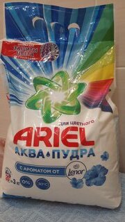 Стиральный порошок Ariel, 3 кг, автомат, для цветного белья, Ленор Эффект Воздушная свежесть - фото 3 от пользователя