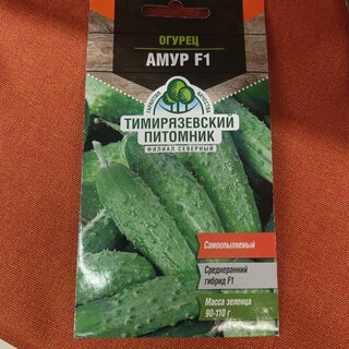 Семена Огурец, Амур F1, цветная упаковка, Тимирязевский питомник - фото 1 от пользователя