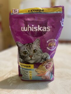 Корм для животных Whiskas, 350 г, для стерилизованных кошек 1+, сухой, курица, подушечки, коробка, 10139171 - фото 5 от пользователя