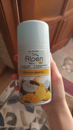 Освежитель воздуха Alpen, 250 мл, Райские фрукты, сменный, AFR06AL02 - фото 3 от пользователя