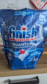 Таблетки для посудомоечной машины Finish, Quantum All in 1, 36 шт, бесфосфатные - фото 4 от пользователя