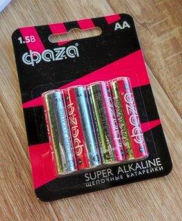 Батарейка ФАZА, АА (LR6, 15A), Super Alkaline, щелочная, 1.5 В, блистер, 4 шт, 5000285 - фото 3 от пользователя