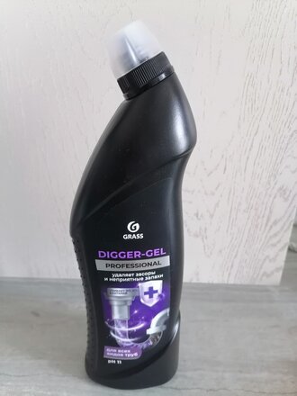 Средство от засоров Grass, Digger-gel, гель, 1 л - фото 2 от пользователя