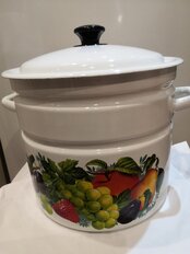 Кастрюля эмалированная сталь, 10 л, с крышкой, крышка сталь, цилиндрическая, Керченский металлургический завод, 41804-222/6, в ассортименте - фото 9 от пользователя