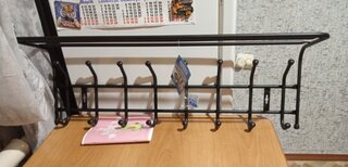 Вешалка настенная 8 крючков, с полкой, 26.5х80х24 см, сталь, Nika, ВП8, в ассортименте - фото 1 от пользователя