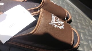 Тапки для мужчин, эко-кожа, коричневые, р. 45, открытые, King - фото 2 от пользователя