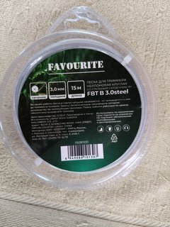 Леска для триммера 3 мм, 15 м, круг, Favourite, FBT B 3.0steel, нейлон - фото 7 от пользователя