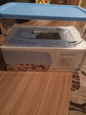 Контейнер пищевой стекло, 1.2 л, прямоугольный, с пластмассовой крышкой, Snow Box, 53743BL - фото 4 от пользователя