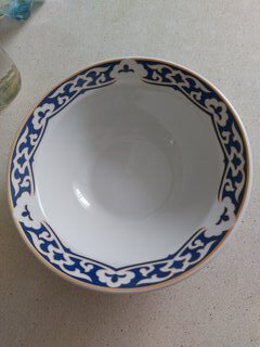 Миска фарфор, круглая, 5.5 см, 0.5 л, Синяя Пахта, Дулевский фарфор, 103412 - фото 3 от пользователя
