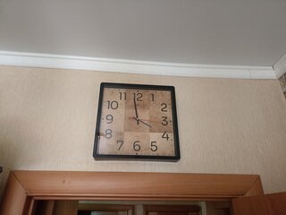 Часы настенные, кварцевые, 30х30 см, корпус черный, квадратные, Рубин, Фактура, 3028-012 - фото 1 от пользователя