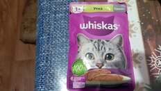 Корм для животных Whiskas, 85 г, для взрослых кошек, паштет, утка, пауч, 10149167 - фото 1 от пользователя