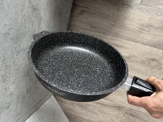 Сковорода литой алюминий, 24 см, антипригарное покрытие, Мечта, Гранит black Induction, съемная ручка, индукция, 024802И - фото 9 от пользователя