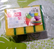 Губка для посуды, 5 шт, XL, Марья Искусница - фото 3 от пользователя