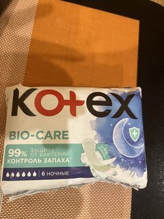 Прокладки женские Kotex, Bio-Care, ночные, 6 шт, 9426151 - фото 8 от пользователя