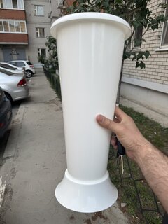 Ваза пластик, напольная, 42.5х20 см, Альтернатива, М6432, белая - фото 8 от пользователя