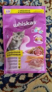 Корм для животных Whiskas, 350 г, для котят, 1-12 месяцев, сухой, индейка, молочные подушечки, коробка, 47103/7633/10116570 - фото 9 от пользователя