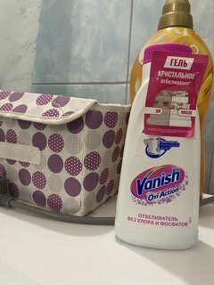 Пятновыводитель-отбеливатель Vanish, OxiAction, 450 мл, для стирки белого белья, кислородный, 8078299 - фото 6 от пользователя