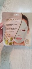 Маска для лица и шеи, Biocos, тканевая, питательная, с маслом жожоба, овса и оливы - фото 8 от пользователя