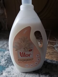 Кондиционер для белья Vilor, 1.5 л, Миндаль и белые цветы - фото 6 от пользователя