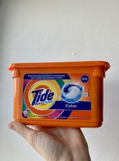 Капсулы для стирки Tide, Color, 10 шт, капсула 22.8 г - фото 4 от пользователя